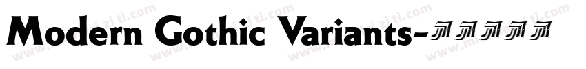 Modern Gothic Variants字体转换